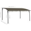 Paviljong taupe vidaXL 4 x 3 x 2.55 m – miniatyr 6