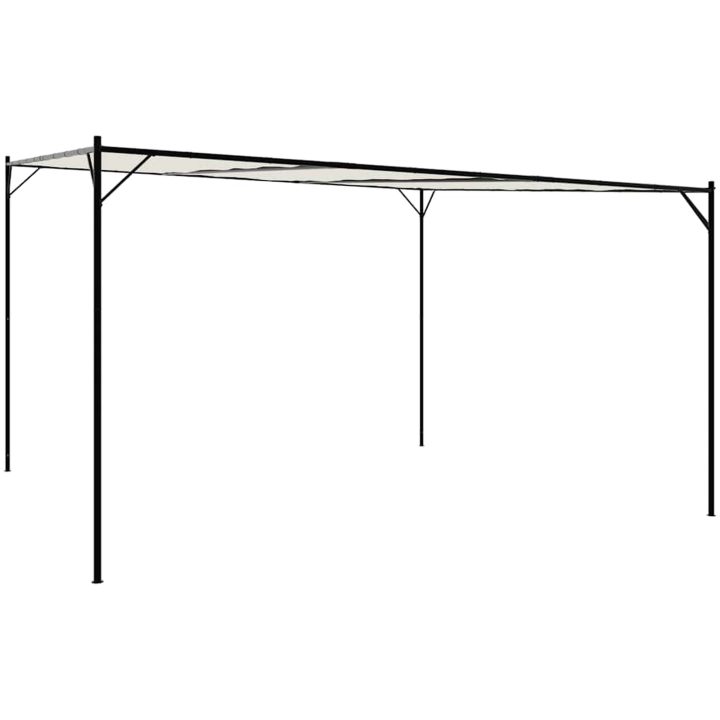Paviljong vit 4x4 m 180 g/m² tyg och stål vidaXL – bild 2