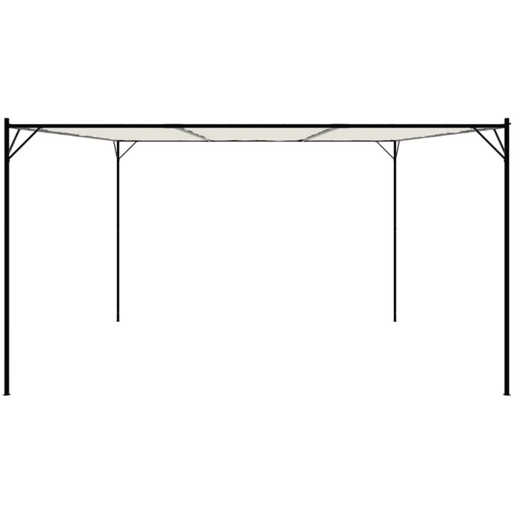 Paviljong vit 4x4 m 180 g/m² tyg och stål vidaXL – bild 4