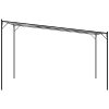 Paviljong vit 4x4 m 180 g/m² tyg och stål vidaXL – miniatyr 5