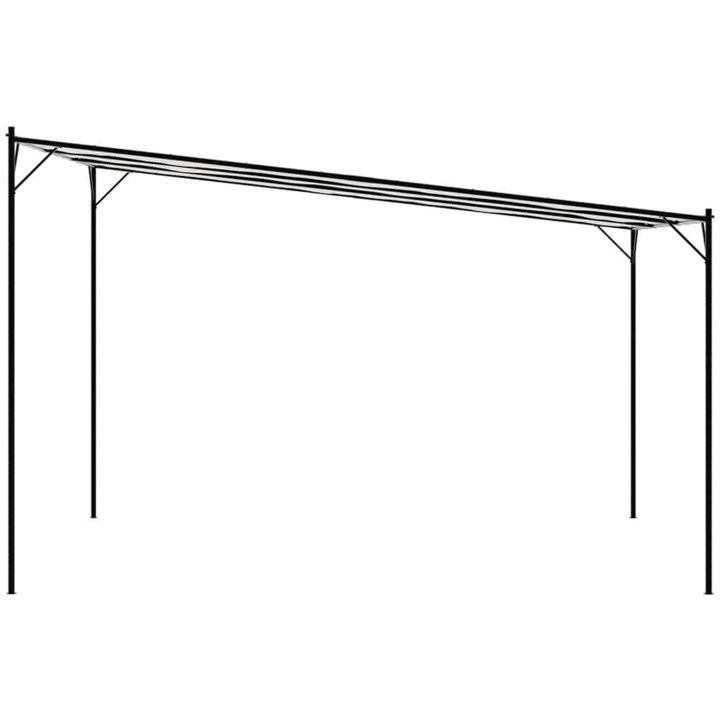 Paviljong vit 4x4 m 180 g/m² tyg och stål vidaXL – bild 5