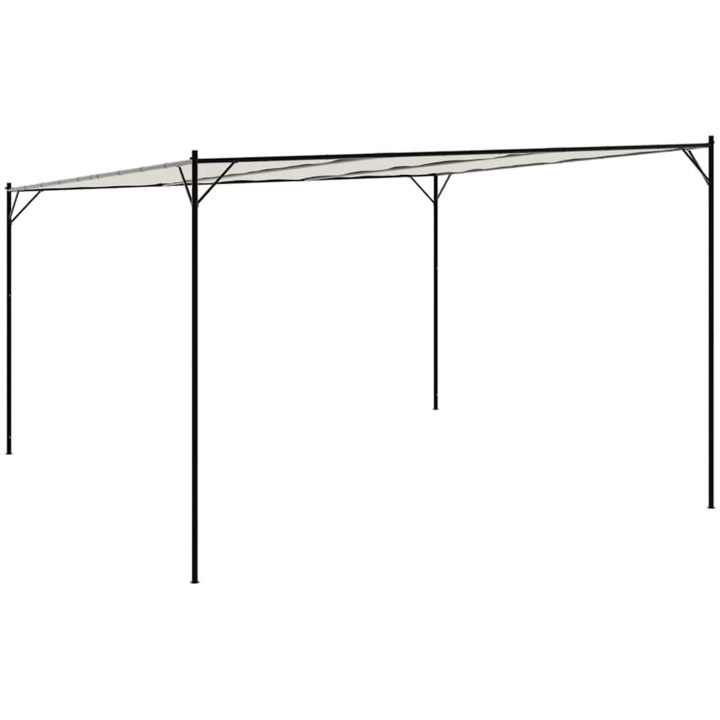 Paviljong vit 4x4 m 180 g/m² tyg och stål vidaXL – bild 6