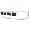 Paviljong vit vidaXL 3 x 12 m – miniatyr 11