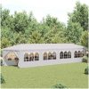 Paviljong vit vidaXL 3 x 12 m – miniatyr 1