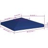 Paviljongtak 310 g/m² blå vidaXL 3 x 3 m – miniatyr 6