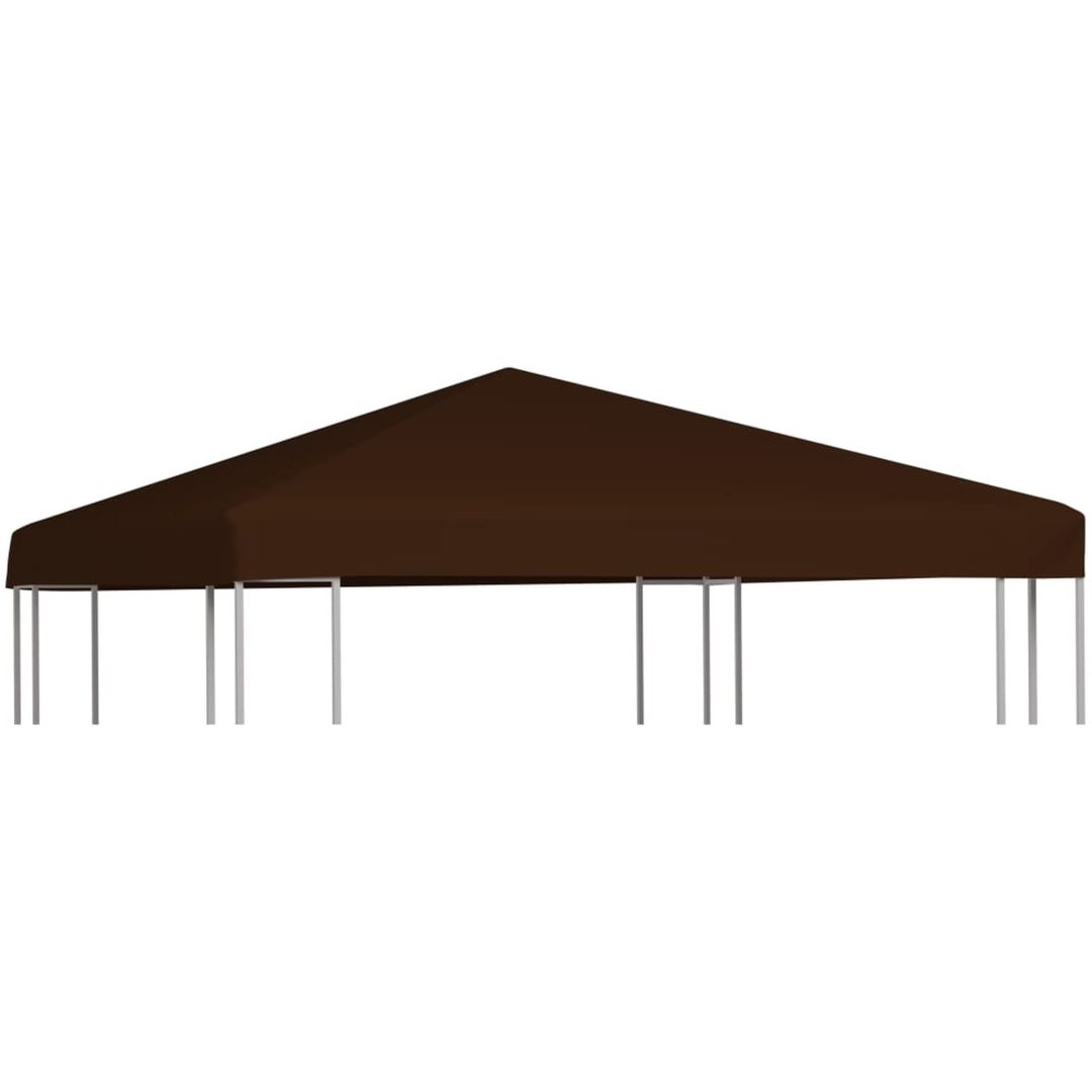 Paviljongtak 310 g/m² brun vidaXL 3 x 3 m