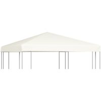 Paviljongtak 310 g/m² gräddvit vidaXL