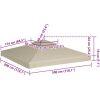 Paviljongtak 310 g/m² grön vidaXL 3 x 3 m – miniatyr 6