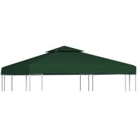 Paviljongtak 310 g/m² grön vidaXL