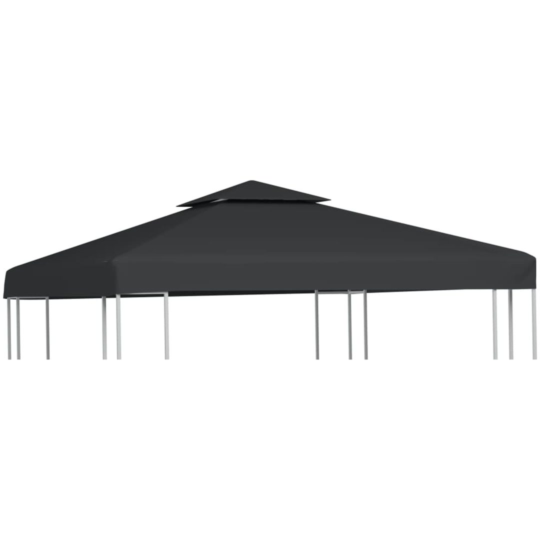 Paviljongtak 310 g/m² mörkgrå vidaXL 3 x 3 m