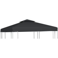 Paviljongtak 310 g/m² mörkgrå vidaXL