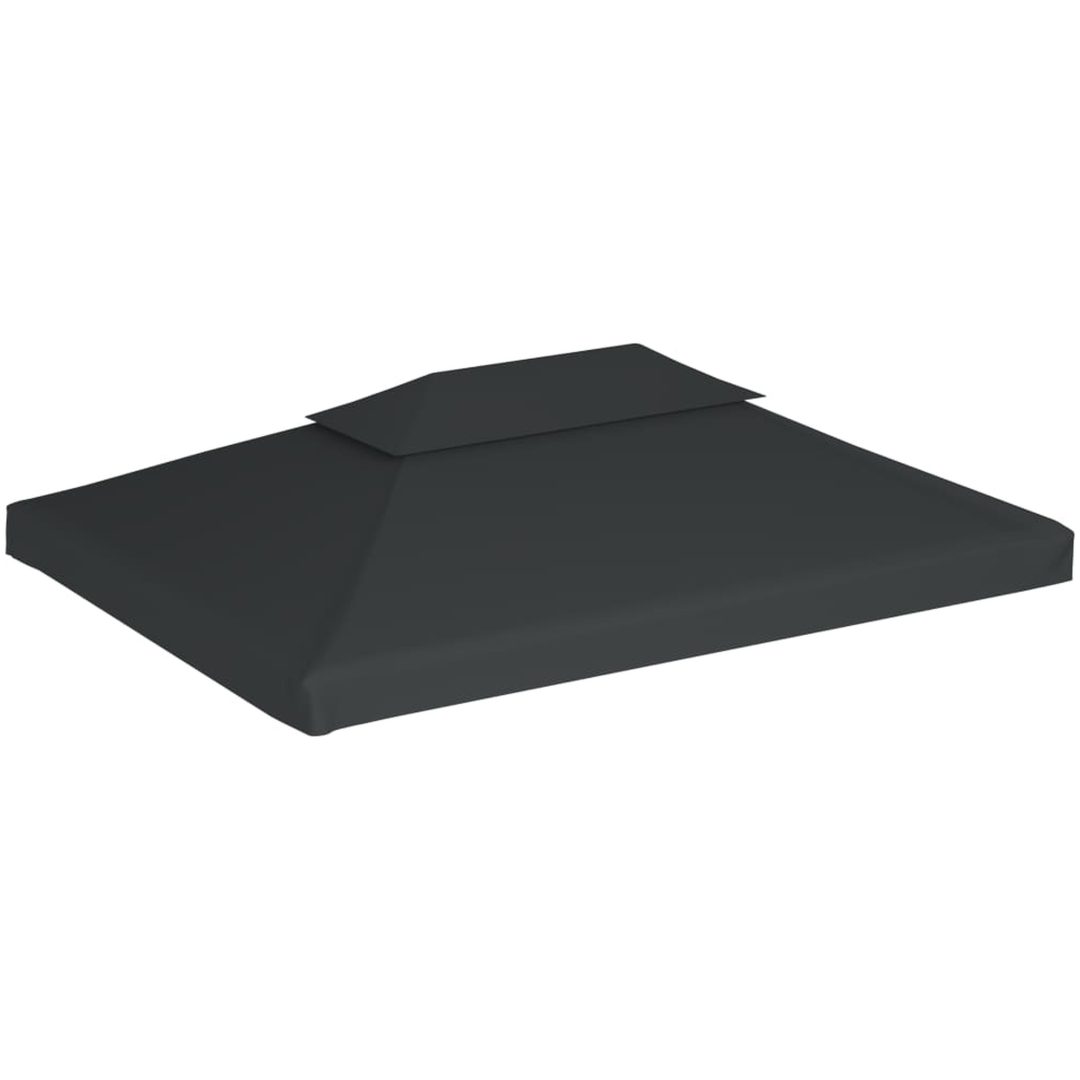 Paviljongtak med ventilering 310 g/m² antracit vidaXL 4 x 3 m – bild 2
