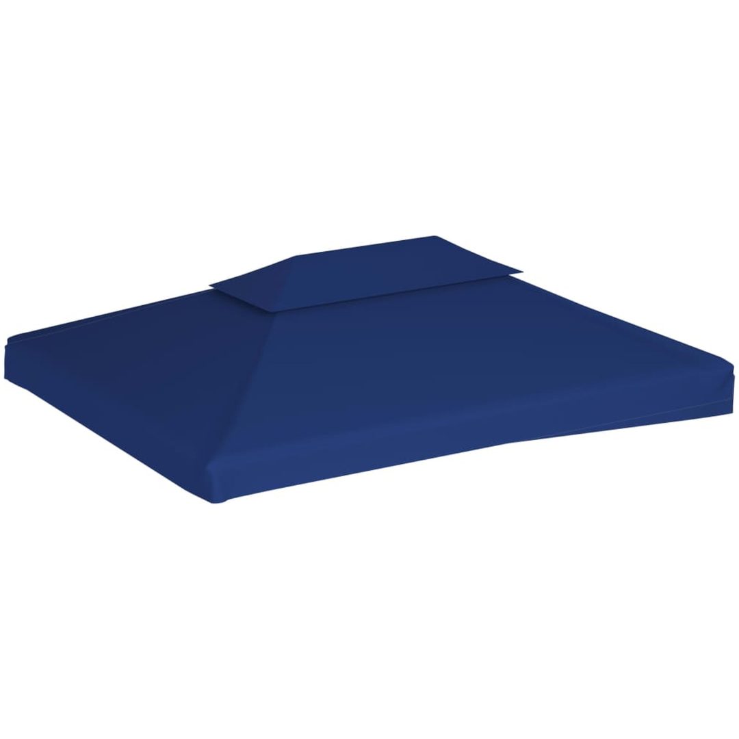 Paviljongtak med ventilering 310 g/m² blå vidaXL 4 x 3 m – bild 2