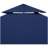 Paviljongtak med ventilering 310 g/m² blå vidaXL 4 x 3 m – miniatyr 3