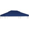 Paviljongtak med ventilering 310 g/m² blå vidaXL 4 x 3 m – miniatyr 1