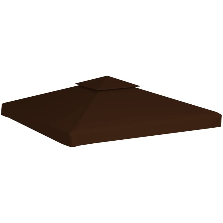 Paviljongtak med ventilering 310 g/m² brun vidaXL 3 x 3 m – bild 2