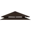 Paviljongtak med ventilering 310 g/m² brun vidaXL 3 x 3 m – miniatyr 3