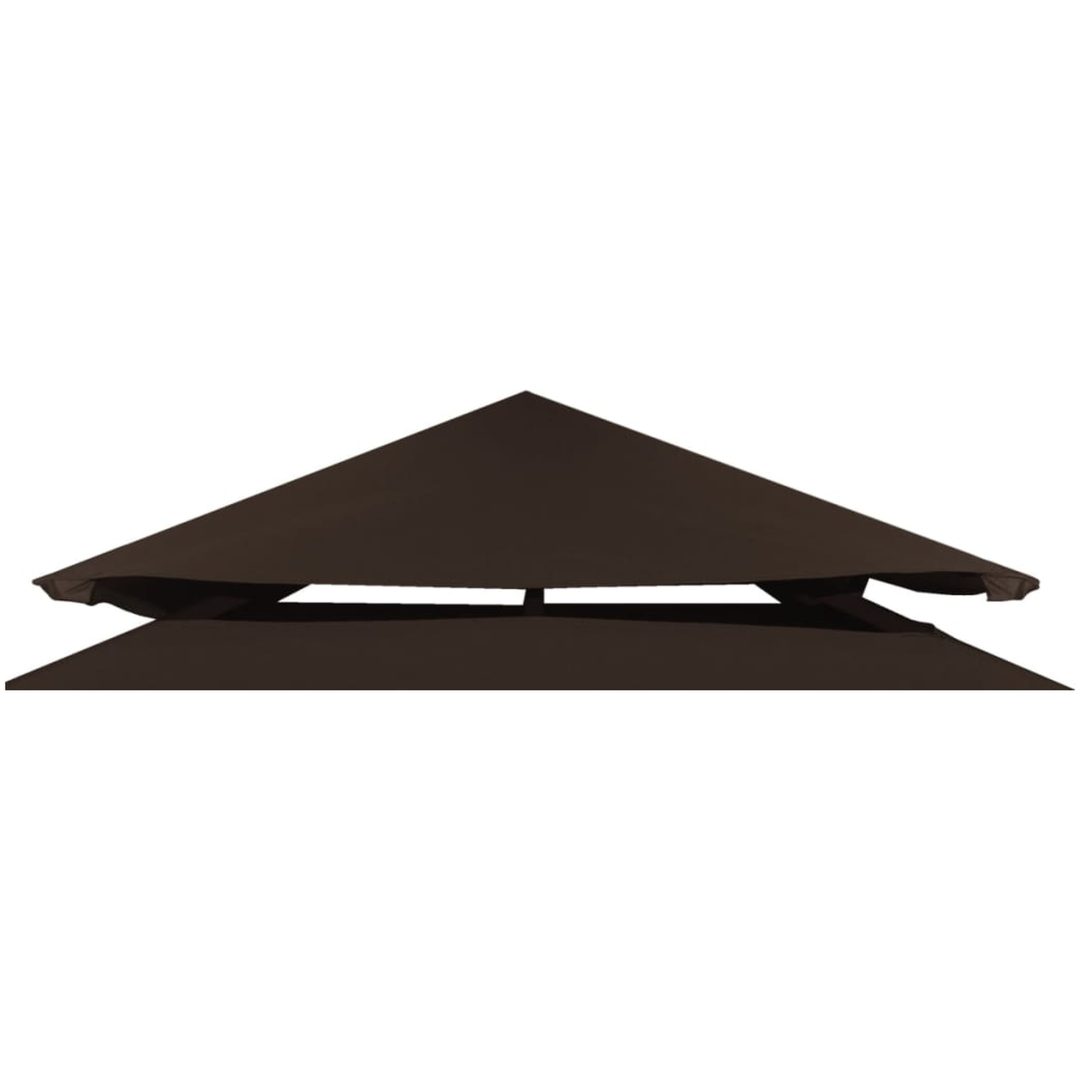 Paviljongtak med ventilering 310 g/m² brun vidaXL 3 x 3 m – bild 3
