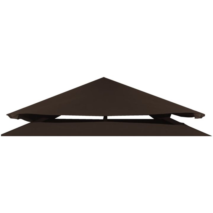 Paviljongtak med ventilering 310 g/m² brun vidaXL 3 x 3 m – bild 3