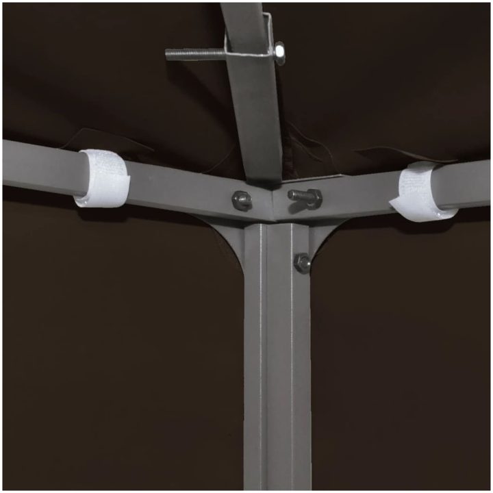 Paviljongtak med ventilering 310 g/m² brun vidaXL 3 x 3 m – bild 4