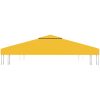 Paviljongtak med ventilering 310 g/m² gul vidaXL 3 x 3 m – miniatyr 3