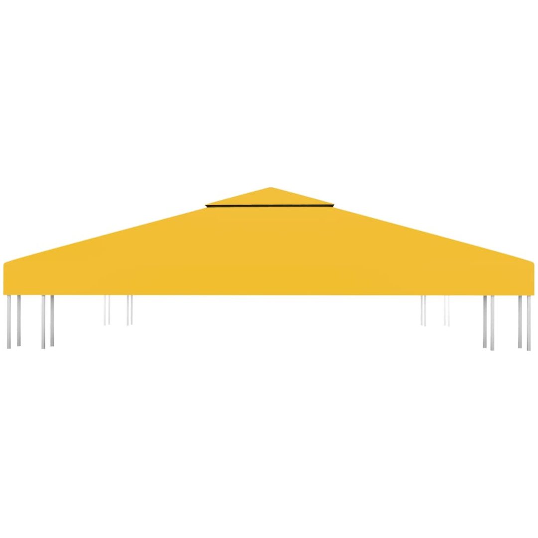 Paviljongtak med ventilering 310 g/m² gul vidaXL 3 x 3 m – bild 3