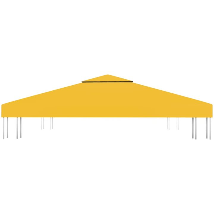 Paviljongtak med ventilering 310 g/m² gul vidaXL 3 x 3 m – bild 3