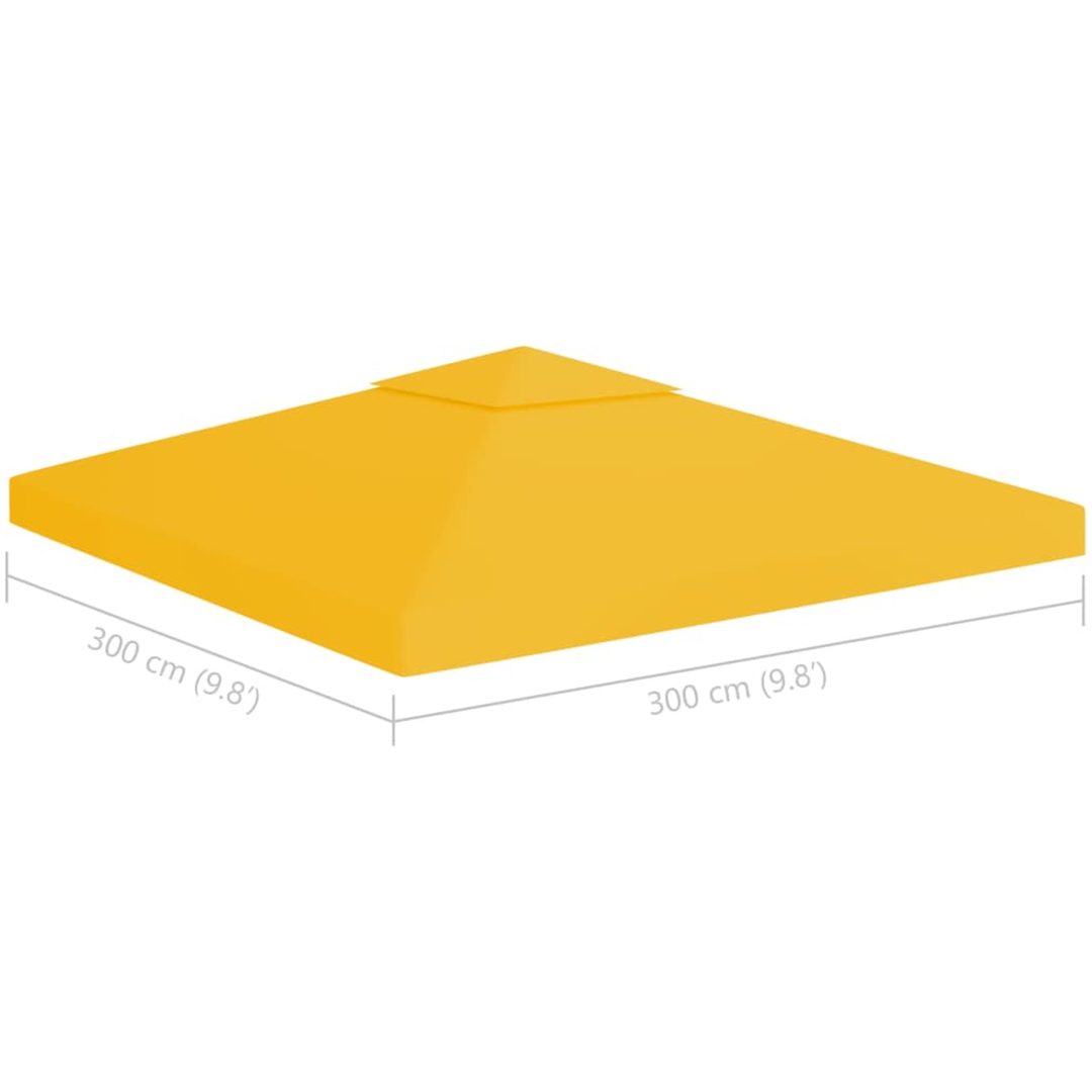 Paviljongtak med ventilering 310 g/m² gul vidaXL 3 x 3 m – bild 6