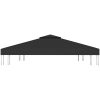 Paviljongtak med ventilering 310 g/m² svart vidaXL 3 x 3 m – miniatyr 3