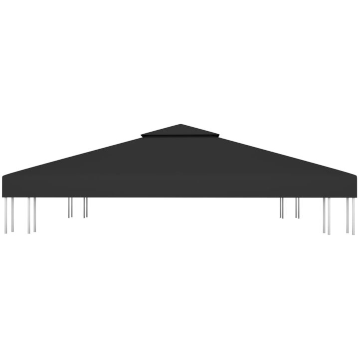 Paviljongtak med ventilering 310 g/m² svart vidaXL 3 x 3 m – bild 3