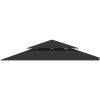 Paviljongtak med ventilering 310 g/m² svart vidaXL 3 x 3 m – miniatyr 4