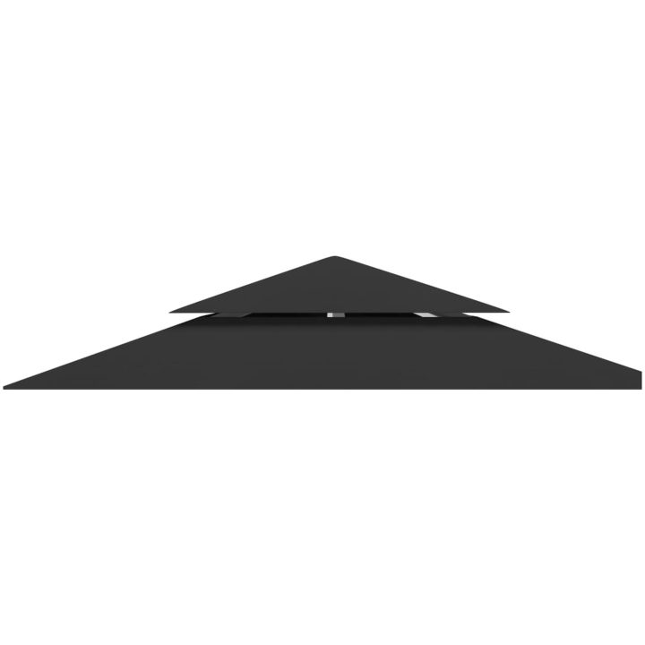 Paviljongtak med ventilering 310 g/m² svart vidaXL 3 x 3 m – bild 4