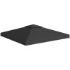 Paviljongtak med ventilering 310 g/m² svart vidaXL 3 x 3 m – miniatyr 1