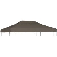 Paviljongtak med ventilering 310 g/m² taupe vidaXL