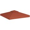 Paviljongtak med ventilering 310 g/m² terrakotta vidaXL 3 x 3 m – miniatyr 2