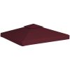 Paviljongtak med ventilering 310 g/m² vinröd vidaXL 3 x 3 m – miniatyr 2