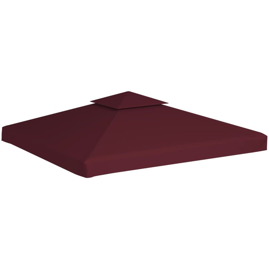 Paviljongtak med ventilering 310 g/m² vinröd vidaXL 3 x 3 m – bild 2