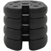 Paviljongvikter 4 st svart 220x50 mm betong vidaXL – miniatyr 2