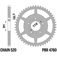 PBR Rear Sprocket Steel Standard - 520