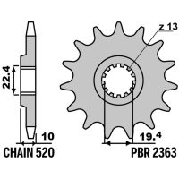 PBR Steel Noise Free Front Sprocket - 520