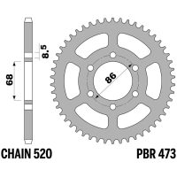 PBR Steel Standard Rear Sprocket - 520
