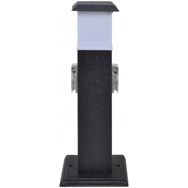 Pelare med utomhusuttag och lampa vidaXL – bild 3