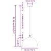 Pendellampa 2 st höjdjusterbar E27 svart ⌀30 cm metall vidaXL – miniatyr 12