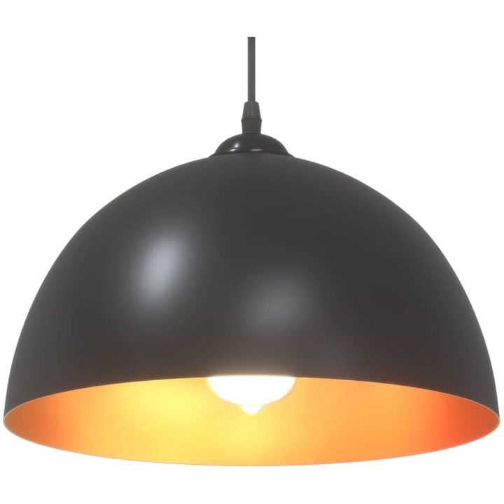 Pendellampa 2 st höjdjusterbar E27 svart ⌀30 cm metall vidaXL – bild 6