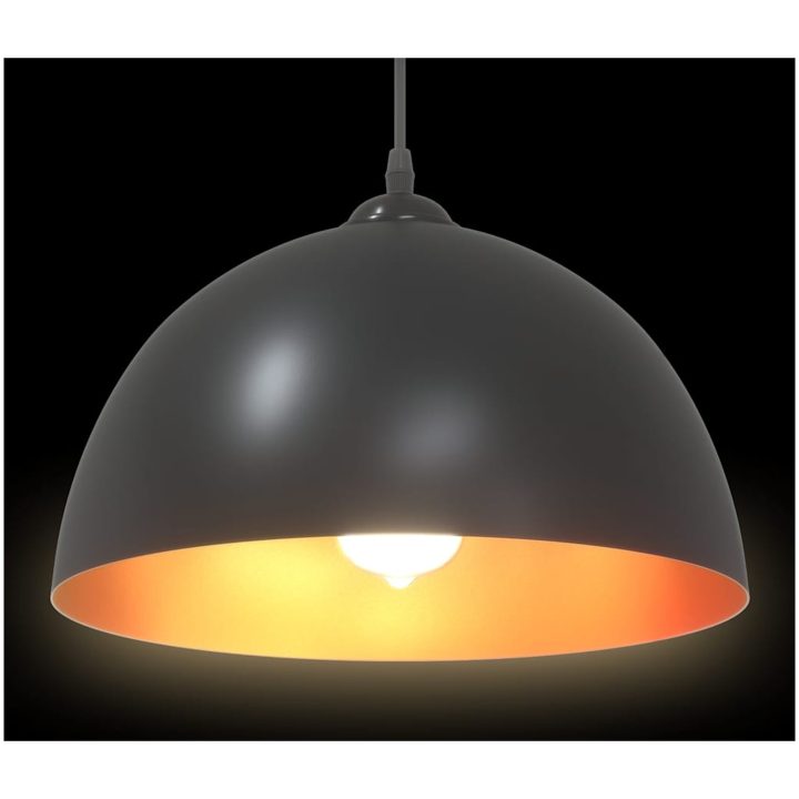 Pendellampa 2 st höjdjusterbar E27 svart ⌀30 cm metall vidaXL – bild 7