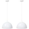 Pendellampa 2 st höjdjusterbar E27 vit ⌀30 cm metall vidaXL – miniatyr 2