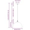 Pendellampa 2 st höjdjusterbar E27 vit ⌀30 cm metall vidaXL – miniatyr 12