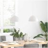 Pendellampa 2 st höjdjusterbar E27 vit ⌀30 cm metall vidaXL – miniatyr 3