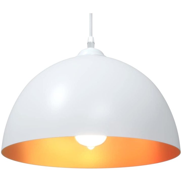 Pendellampa 2 st höjdjusterbar E27 vit ⌀30 cm metall vidaXL – bild 6