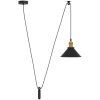 Pendellampa höjdjusterbar E27 blank svart ⌀22 cm metall vidaXL – miniatyr 2